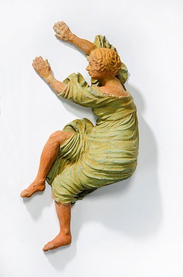 LUCINA by Janet Hunter. Roman Goddess who ruled over the festival of Lights on the shortest day of the year; reclining draped figure with arms and legs extended