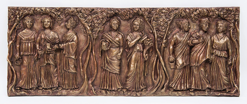 ARCADIA was the Greek pastoral paradise inhabited by idealized     male and female shepherds and the god Pan.